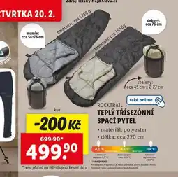 Lidl Teplý třísezónní spací pytel nabídka