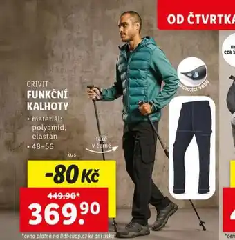 Lidl Funkční kalhoty nabídka