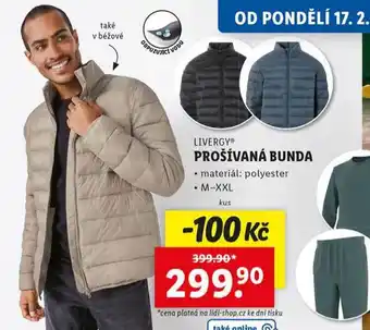 Lidl Prošívaná bunda nabídka