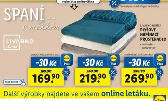 Lidl Plyšové napínací prostěradlo 180-200 x 200 cm nabídka