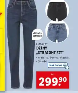 Lidl Džíny straight fit nabídka