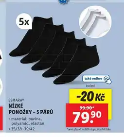 Lidl Nízké ponožky nabídka