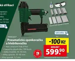 Lidl Pneumatická sponkovačka a hřebíkovačka nabídka