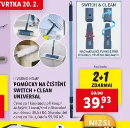 Lidl Pomůcky na čištění switch + clean universal nabídka