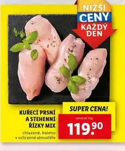 Lidl Kuřecí prsní a stehenní řízky mix nabídka