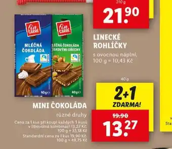 Lidl Mini čokoláda nabídka