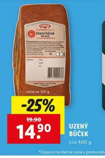 Lidl Uzený bůček nabídka