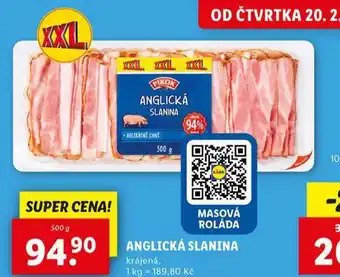 Lidl Anglická slanina nabídka