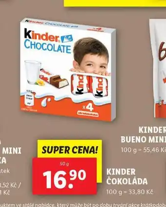 Lidl Kinder čokoláda nabídka