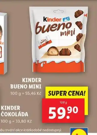 Lidl Kinder bueno mini nabídka