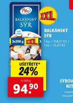 Lidl Balkánský sýr nabídka