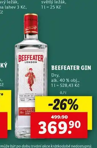 Lidl Beefeater gin nabídka