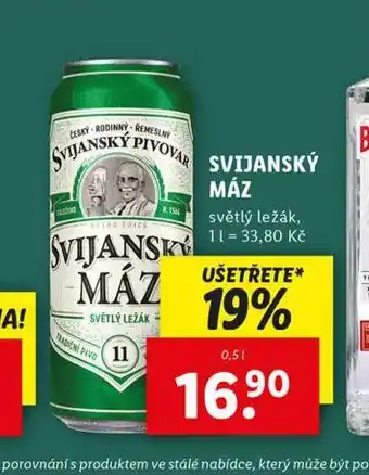 Lidl Pivo svijanský máz nabídka