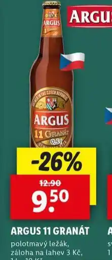 Lidl Pivo argus 11 granát nabídka