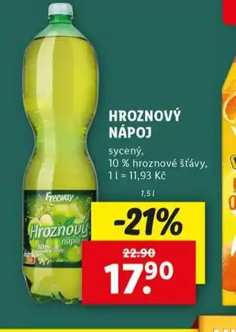 Lidl Hroznový nápoj nabídka