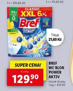 Lidl Bref wc blok power aktiv nabídka