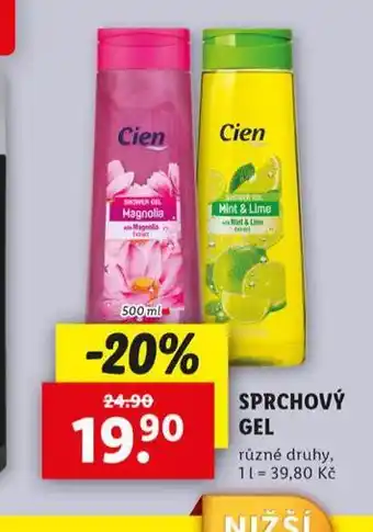 Lidl Cien sprchový gel nabídka