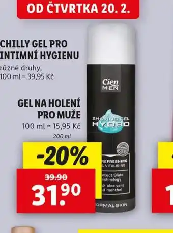 Lidl Cien gel na holení nabídka