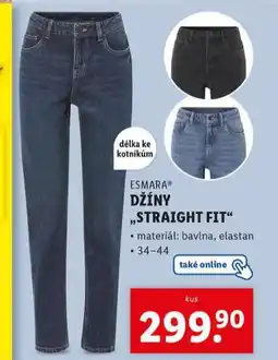 Lidl Džíny straight fit nabídka