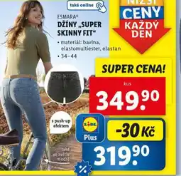 Lidl Džíny suoer skinny fit nabídka