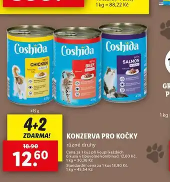 Lidl Coshida konzerva pro kočky nabídka