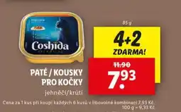 Lidl Coshida paté / kousky pro kočky nabídka