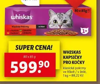 Lidl Whiskas kapsičky pro kočky nabídka