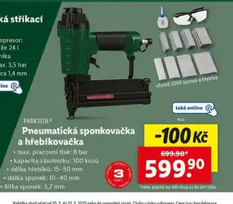 Lidl Pneumtaická súponkovačka a hřebíkovačka nabídka