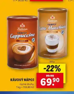 Lidl Kávový nápoj nabídka