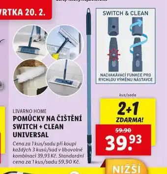 Lidl Pomůcky na čištění switch + clean universal nabídka