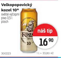 Konzum Velkopopovický kozel 10° světlé výčepní pivo nabídka