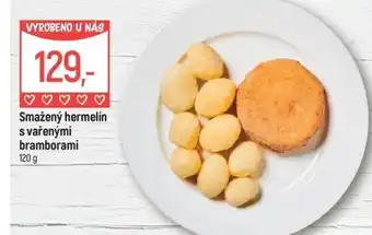 Globus Smažený hermelín svařenými bramborami nabídka