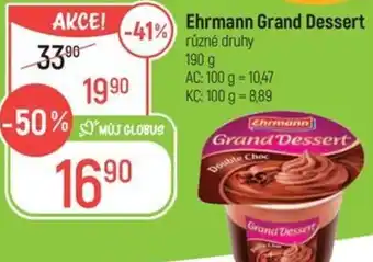 Globus Ehrmann Grand Dessert nabídka