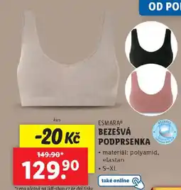 Lidl BEZEŠVÁ PODPRSENKA nabídka