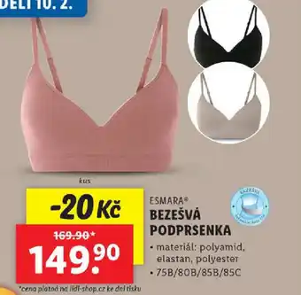Lidl ESMARA® BEZEŠVÁ PODPRSENKA nabídka
