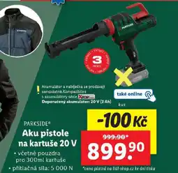 Lidl PARKSIDE® Aku pistole na kartuše 20 V nabídka