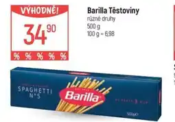 Globus Barilla Těstoviny nabídka