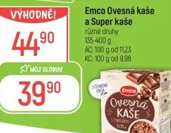 Globus Emco Ovesná kaše a Super kaše nabídka