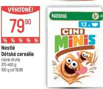 Globus Nestlé Dětské cereálie nabídka