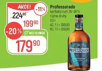 Globus Professorado karibský rum 35-38% nabídka