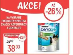 Globus Na vybrané pochoutky pro psy značky adventuros a dentalife nabídka