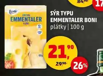 Penny Market SÝR TYPU EMMENTALER BONI plátky, 100 g nabídka