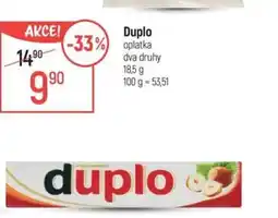 Globus Duplo oplatka dva druhy nabídka