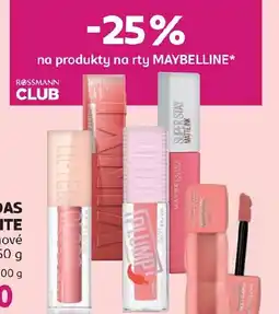 Rossmann Na produkty na rty maybelline nabídka