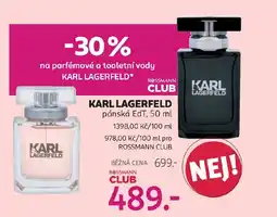 Rossmann Karl lagerfeld nabídka