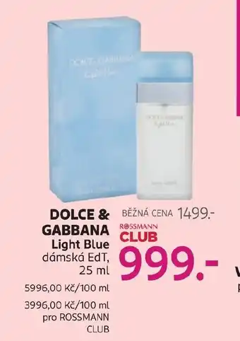 Rossmann Dolce & galbana nabídka