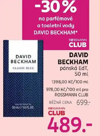 Rossmann David beckham nabídka