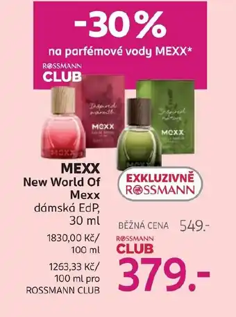 Rossmann Mexx new world of mexx nabídka