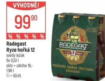 Globus Radegast Ryze hořká 12 světlý ležák nabídka