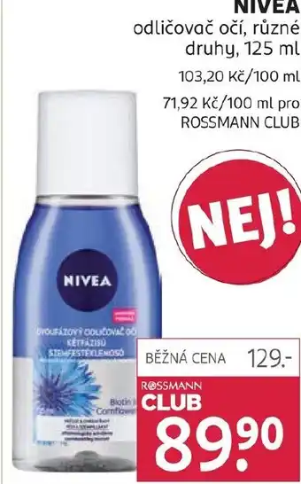 Rossmann Nivea nabídka